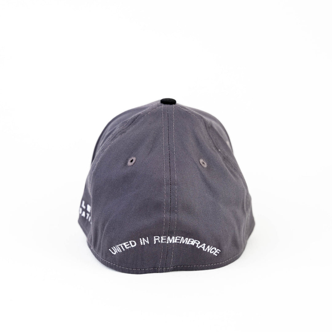 Dark Gray Cap with Embroidered Flag Shield