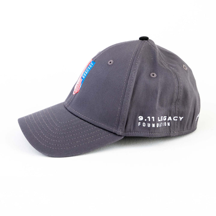 Dark Gray Cap with Embroidered Flag Shield